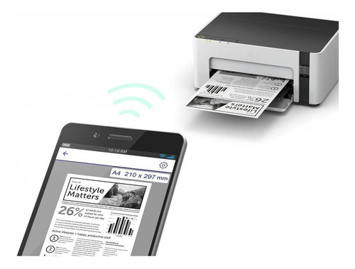 Impresora simple función Epson EcoTank M1120 con wifi blanca y negra 220V