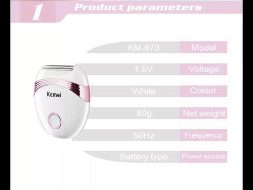 Imagen 4 de 8 de Depiladora / Afeitadora Kemei Km-673 A Pila