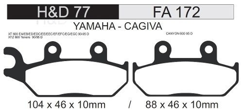 Imagen 5 de 6 de Pastilla Freno Fa 172 Ebc (hd77)