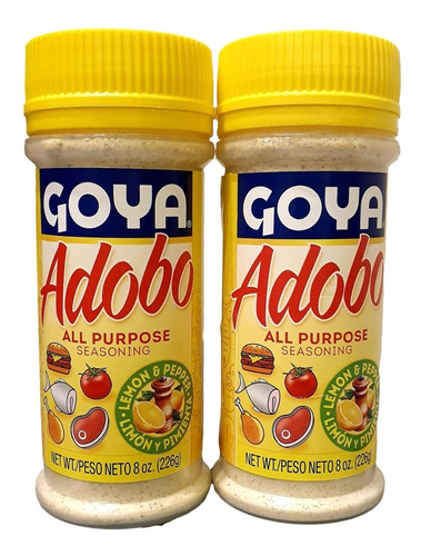 2 Pack Goya Adobo Sazonador Total Lemon Pepper 226g