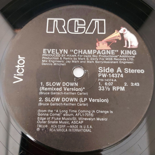 Evelyn Champagne King - Slow Down   Importado Usa      Lp