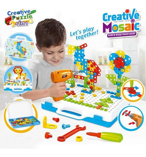 251pcs Juego De Herramientas Para Niños Juguete Diy Bloques