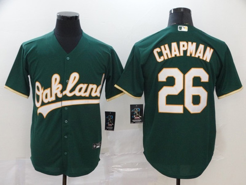 Imagen 1 de 2 de Camiseta Casaca Baseball Mlb Oakland Athletics Chapman 26