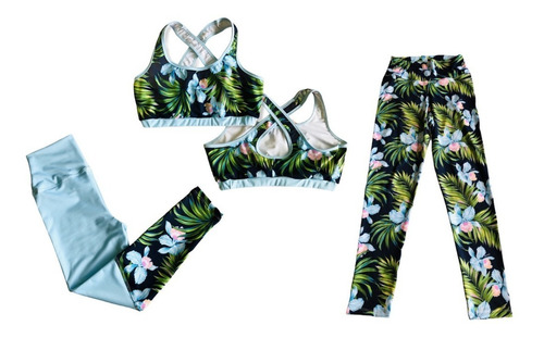 Imagen 5 de 5 de Calza Deportiva Lycra Estampada Completa Ohana Mujer Bchic