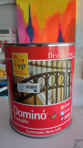 Pintura Domino Esmalte Negro Mate Galón Vp