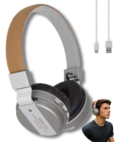 Fone De Ouvido Bluetooth 5.0 Sem Fio Aux P2 Microfone
