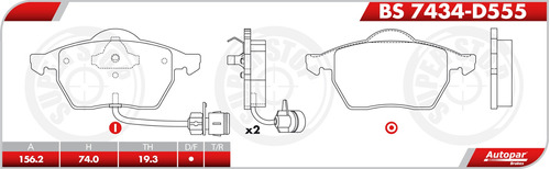 Balatas Del Passat 97-99 Jetta Vr6