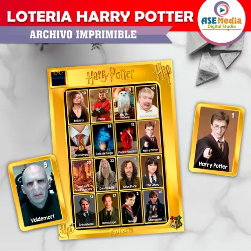 Harry Potter Juego - Loteria Para Imprimir
