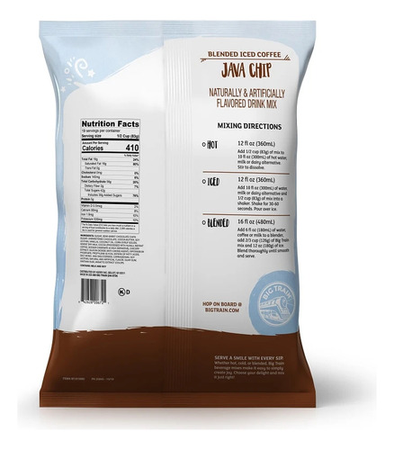 Polvo Big Train Sabor Java Chip - 1.59 Kg