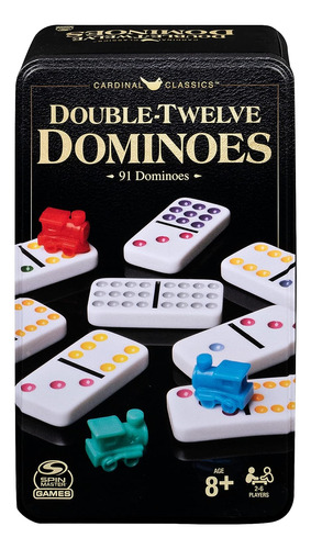 Juego De Mesa Domino Doble Doce En Lata De Almacenamiento