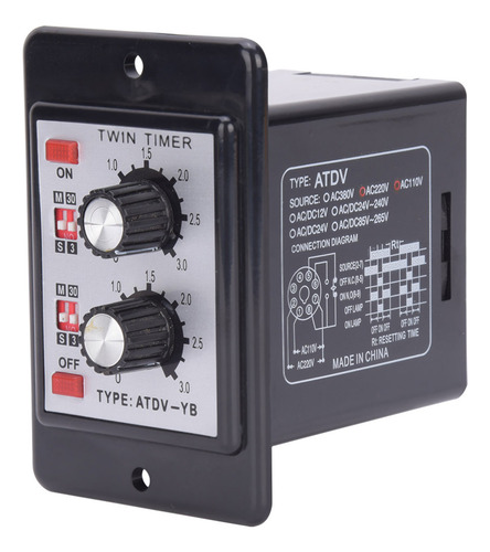 Knob Control Time Relay On Off Twin Timer Atdv Yb Ac110v