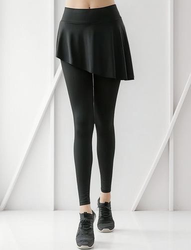 Pantalones De Yoga Elásticos Para Mujer Con Falda Y Leggings