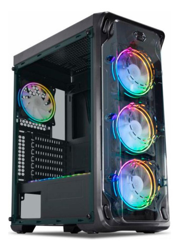 Gabinete Gamer K-mex Trooper - Com Fita Led Rgb - Cg-a1b1