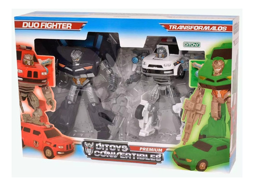 Auto Convertible Transformers Duo Fighter Robot Ditoys Orig