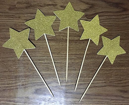 Toomeecrafts Doble Cara Del Brillo Del Oro Estrellas Cake To