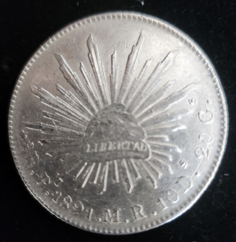 8 Reales 1891 Pi - San Luis Potosi  De Plata Moneda Antigua