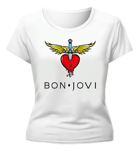 Remera Bon Jovi Banda Diseños Dama