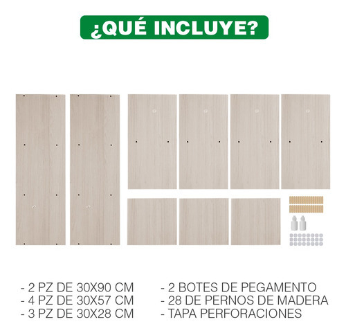 Organizador De 6 Cubos Armable Estilo Minimalista Color Toscana