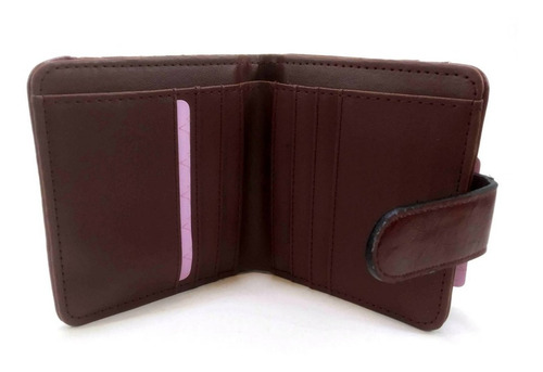 Billetera Tarjetero Cuero Ecologico Pu Mujer Trendy