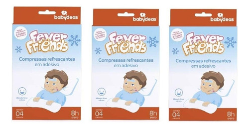 Compressa Refrescante Alívio Febre Kit Com 3 Fever Friends