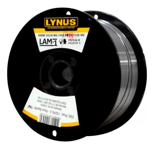 Arame Solda Mig 0,8 Mm 1kg Sem Gás Com Fluxo Lam-1 Lynus