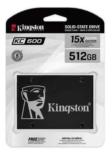 Unidad sólida interna Kingston SKC600/512GB