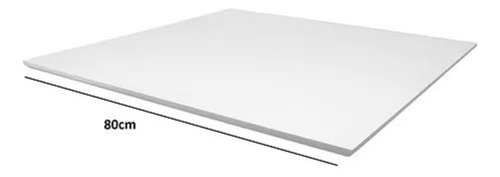 Mesa Centro Branco 80cm Quadrada Pé Palito Suporte V Jt Home