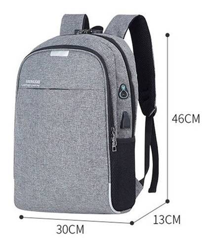 Mochila X Laptop Resistente Al Agua, Antirobo
