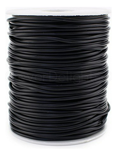 Cable De Goma Negro, 50 Metros - 2mm