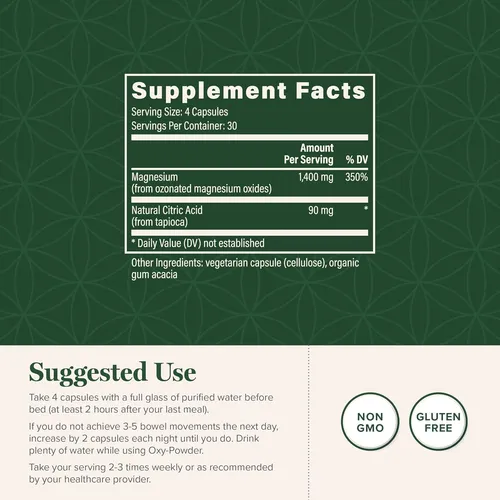 Oxy Powder Limpieza Digestiva Natural Estreñimiento 120 Cap