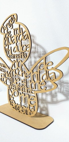 Imagen 6 de 10 de Souvenir Angel De La Guarda 15cm X 20u- Mdf / Fibrofacil