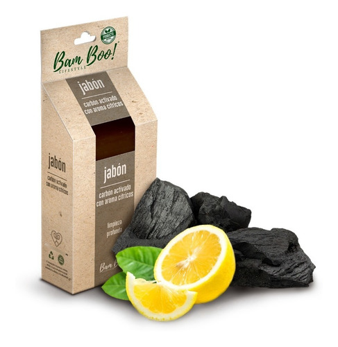 Imagen 4 de 4 de Jabón Carbón Activado Y Cítricos 80 G Bam Boo! Lifestyle