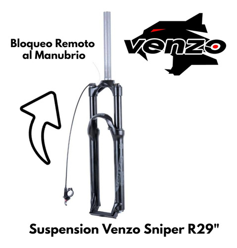 Tenedor Horquilla Suspensión Venzo Sniper R29 Bloqueo Remoto
