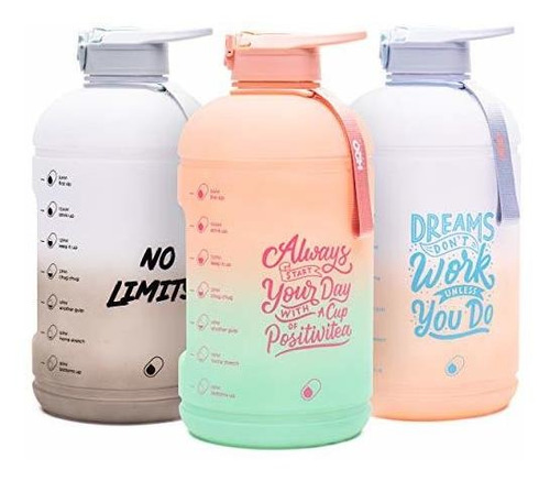 H2o Capsule Inspo 1 Gallon Water Bottle With Time Marker And