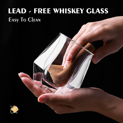 Juego De 2 Vasos De Whisky Doble Pared Cristal 200 Ml