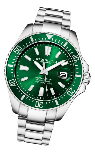 Reloj Stuhrling Original Diver 3950a 42 Mm Depthmaster Para
