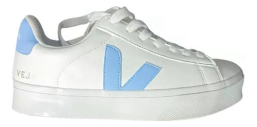 Tenis Para Dama V J White Blue Original + Envio Gratis