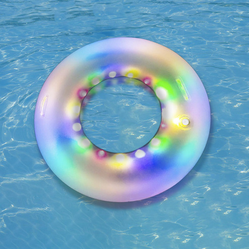Flotador Inflable Para Piscina, Resistente, Con Luz, 56cm