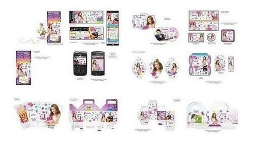 Kit Imprimible Violetta Tarjetas Cotillon Candy Bar Cumple