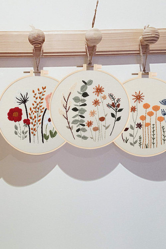 Kit De Bordado Para Principiantes 3 Patrones De Flores