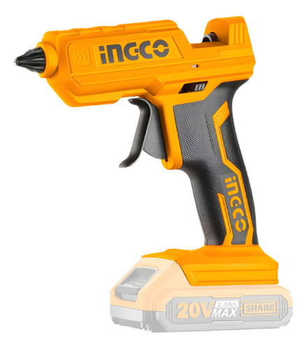 Pistola Silicona Inalamb.20v S/ Bateria S/cargador Ingco