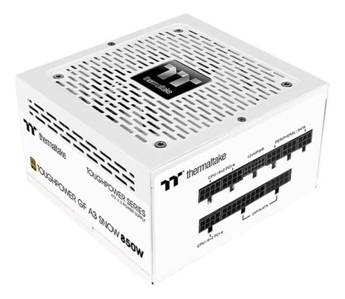 Fuente de alimentación Thermaltake Tt Toughpower Gf A3 Snow PCI-e 5.0 850 W, color blanco, 110 V/220 V