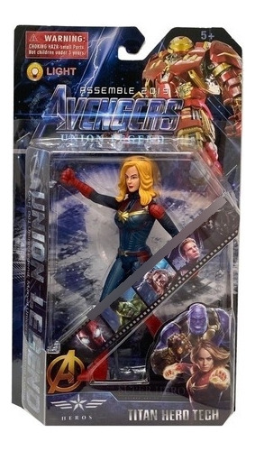 Carol Danvers  Avengers Vengadores 16 Cm Articulado Con Luz!