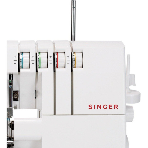 Máquina De Coser Singer 14sh754 Overlock 4 Hilos, Blanco Blanco