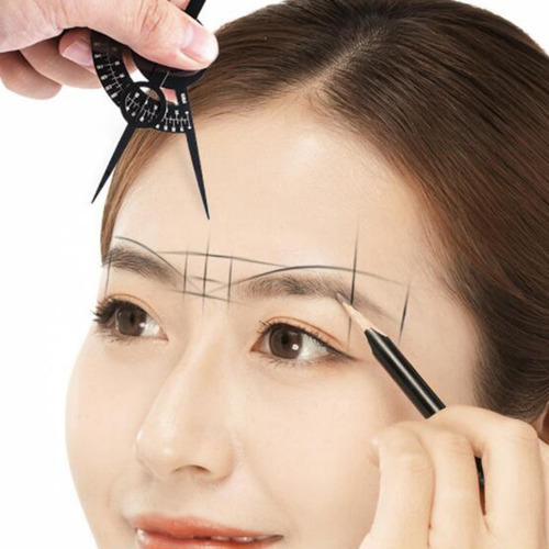 Regla De Plantilla Reutilizable Extraíble De Cejas Oro