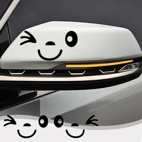 Pegatinas En L Para Carrocería De Coche Con Cara Sonriente E