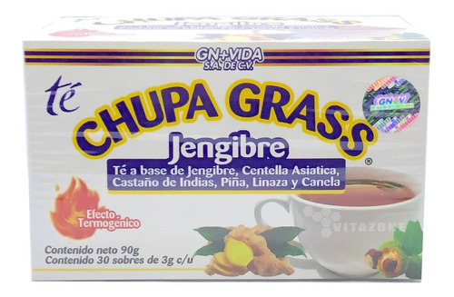 Té Chupa Grass Jengibre 30 Sobres Castaño De Indias
