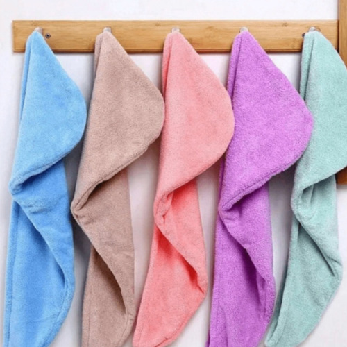 4 Toallas De Microfibra Para Secar El Cabello Gorro De
