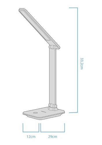 Velador Led De Mesa Táctil Dimeable Carga Inalámbrica Venus