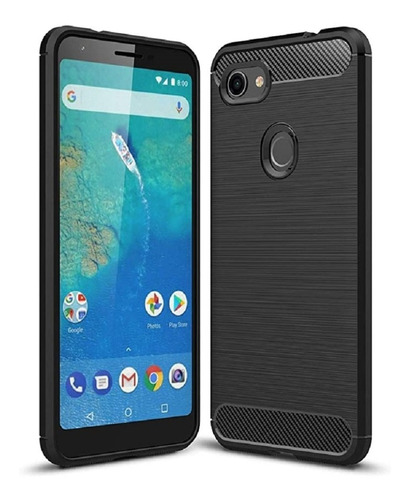 Funda Tpu Fibra De Carbono Compatible Con Google Pixel 3a Xl